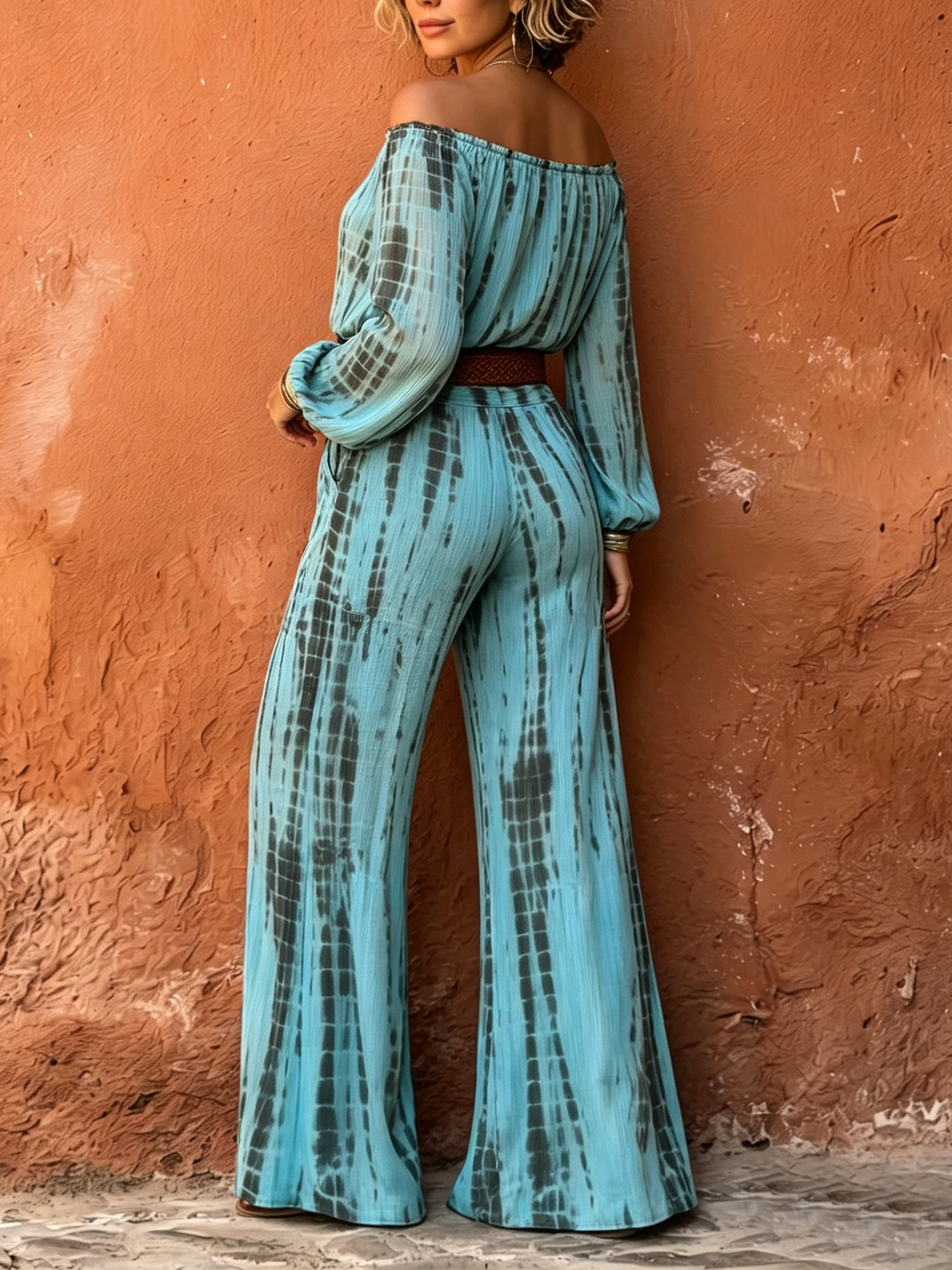 Bohemian Tie-dye Print Wide-leg Pants